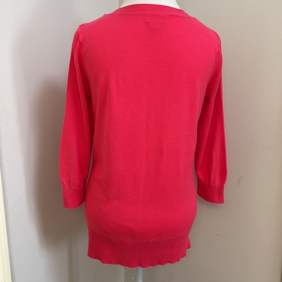 Mossimo Supply Co. Women Button Down Sweater/Cardigan with Front Pockets, Pink - Picture 5 of 13